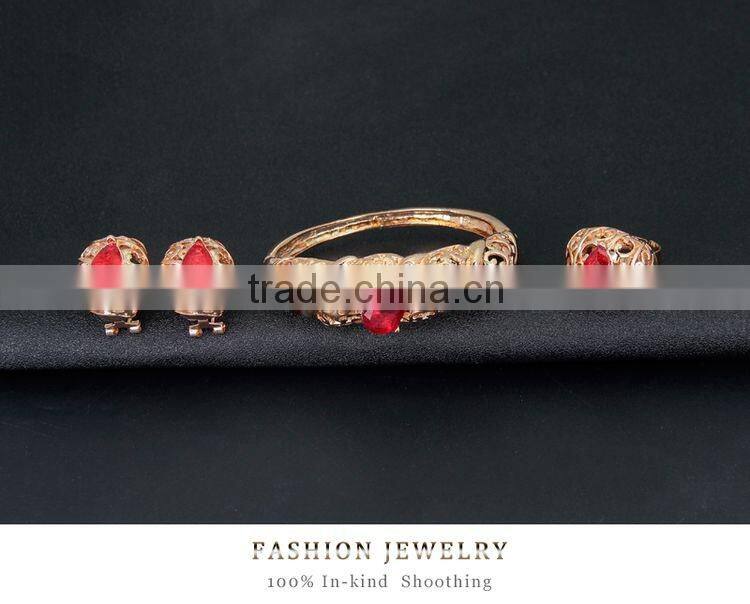 New Fashion Women African Jewelry Sets Gold Plated Alloy Wedding Necklace Sets