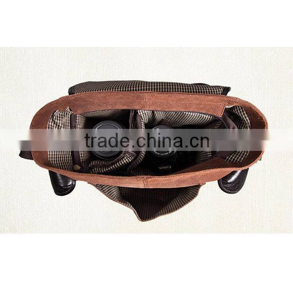 vintage leather camera bag waterproof dslr camera bag hidden camera shoulder bag