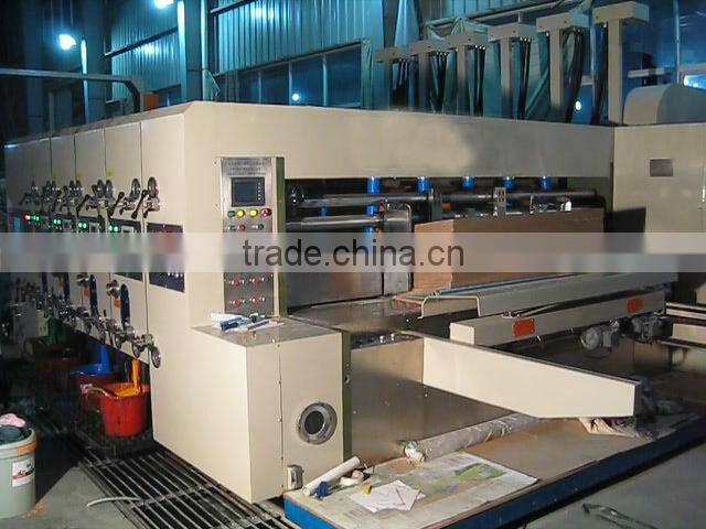 high speed flexo printing & slotting & rotary die cutting machine packaging machine