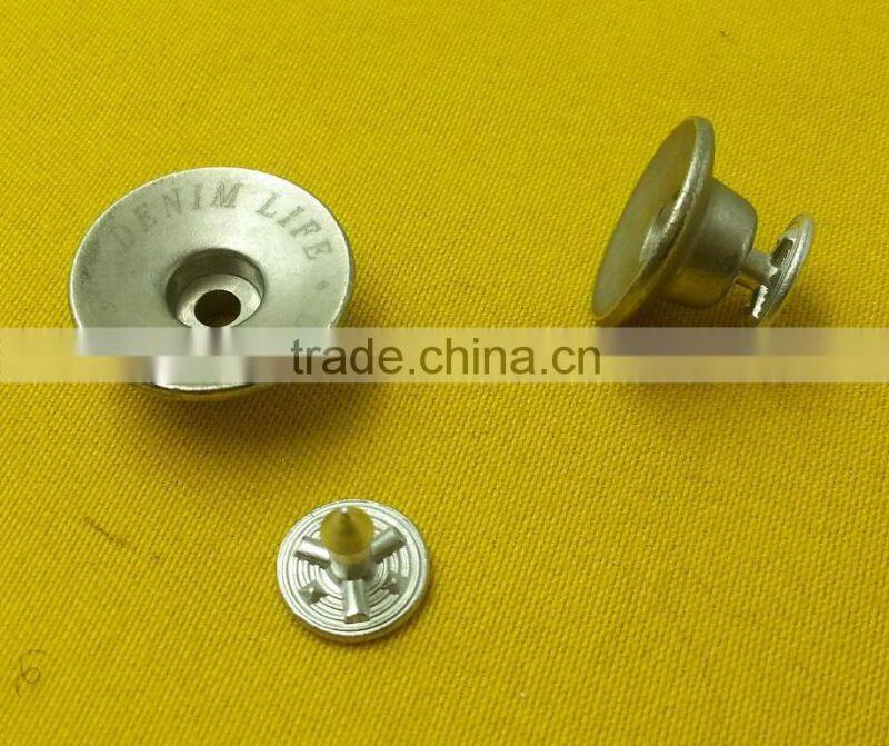 14mm New Arrive Laser Cutting Logo Zinc Alloy Jeans Tack Button -- MA1400