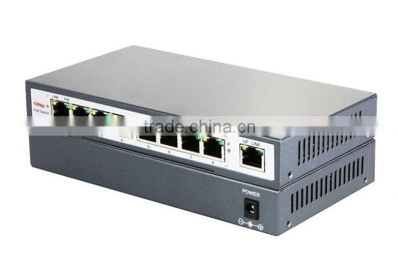 Support OEM 9-Port 10/100M Ethernet PoE PD Switch with 8 PoE PD Ports