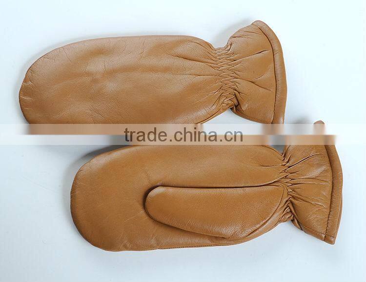 sheepskin leather Winter mittens for adults