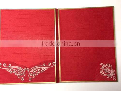 Red Silk Embroidered folio
