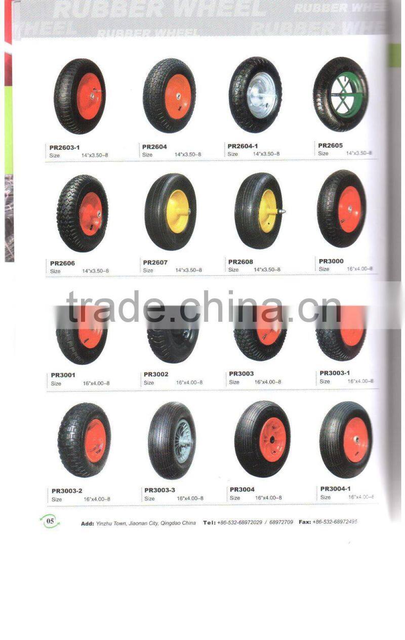 construction wheelbarrow rubber wheel tyre
