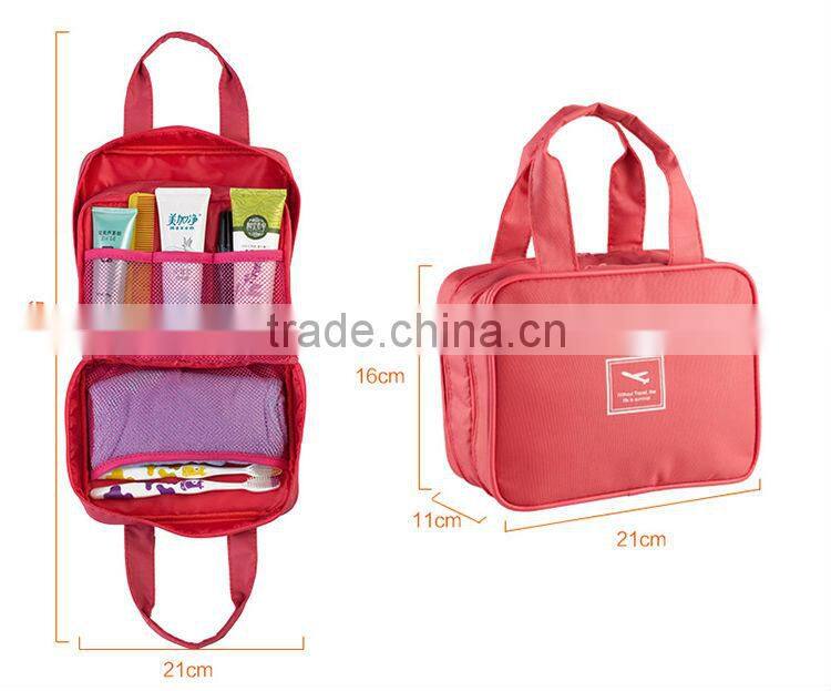 2014 NEW! Dual zippers pouch organizer for clothes and cosmetics