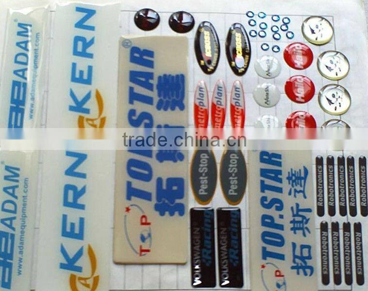 High quality epoxy resin dome sticker 3d stickers PU domes