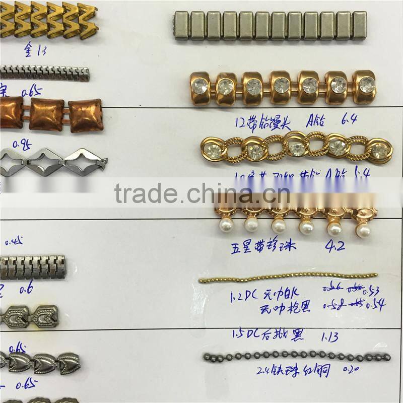 Various shapes of chains.Can be used for belt clothes jewelry necklace.chain with diamond hand make