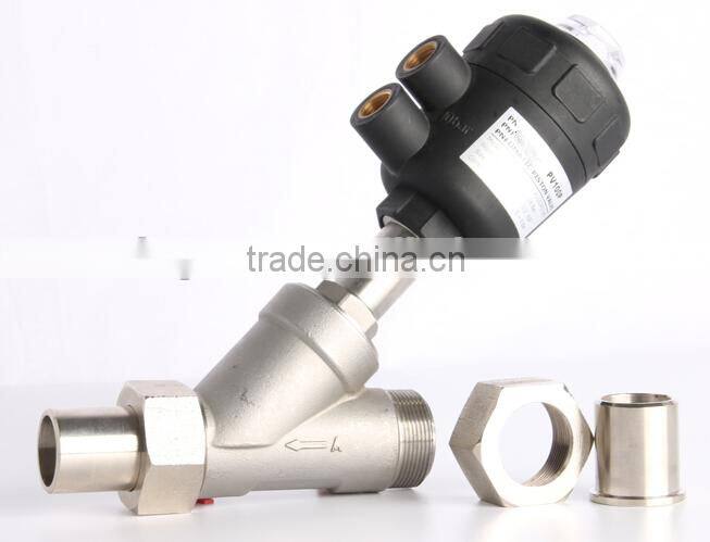 compressor male straight 2 way air actuated angle seat valve