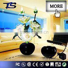 Party supplies color changing optical fiber christmas flower with led