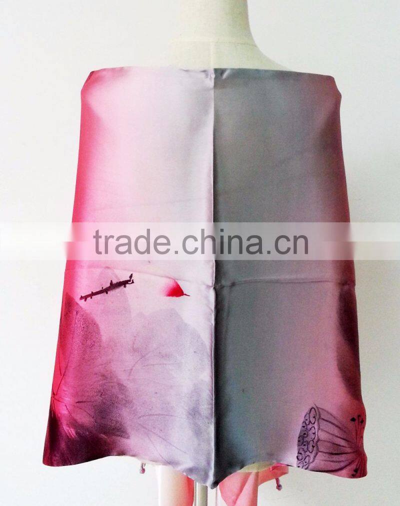 digital printing for double layer silk scarf