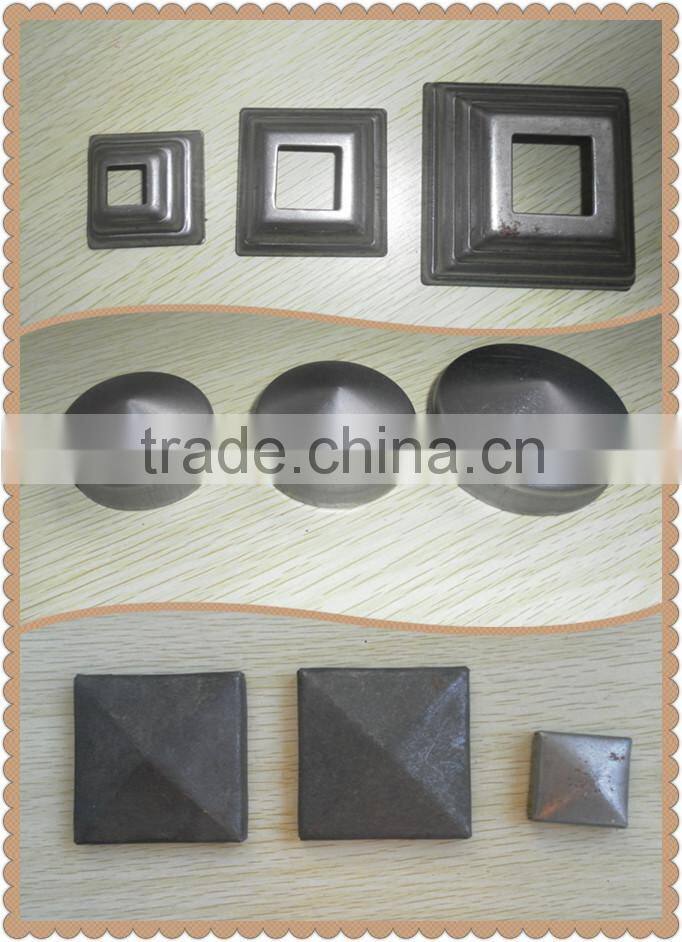 Wrought Iron Galvanized Steel Fence Post Cap