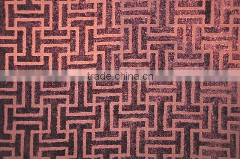100%T burnt-out velvet(factory) fabric for home decoration