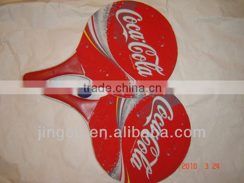Wooden Cartoon Beach Racket With Customized Logo Printing