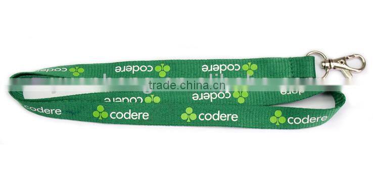 silk printing eco-friendly lanyard with snap hook