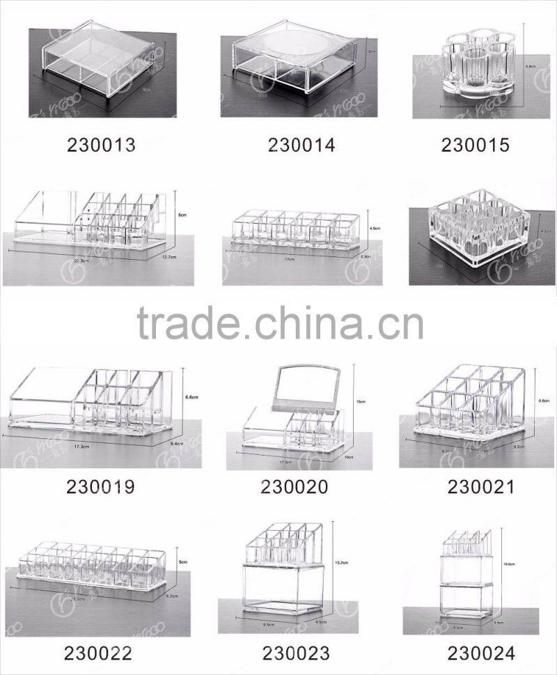 2016 Customized Oem Acrylic Organizer Cosmetics Display Acrylic Makeup Organizer