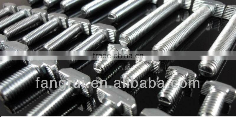 slot 6 T bolts, M6X20 T bolts, hammer head zinc plated T bolts
