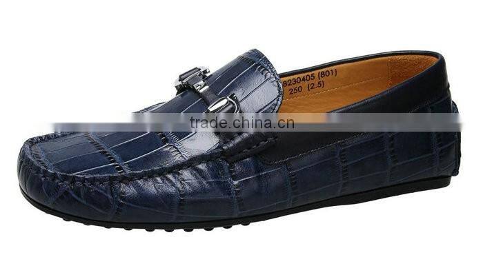 Alligator leather loafer dress shoes
