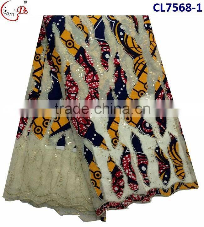 CL7568 2016 Chowleedee High quality Top Fashion Latest Design wax lace