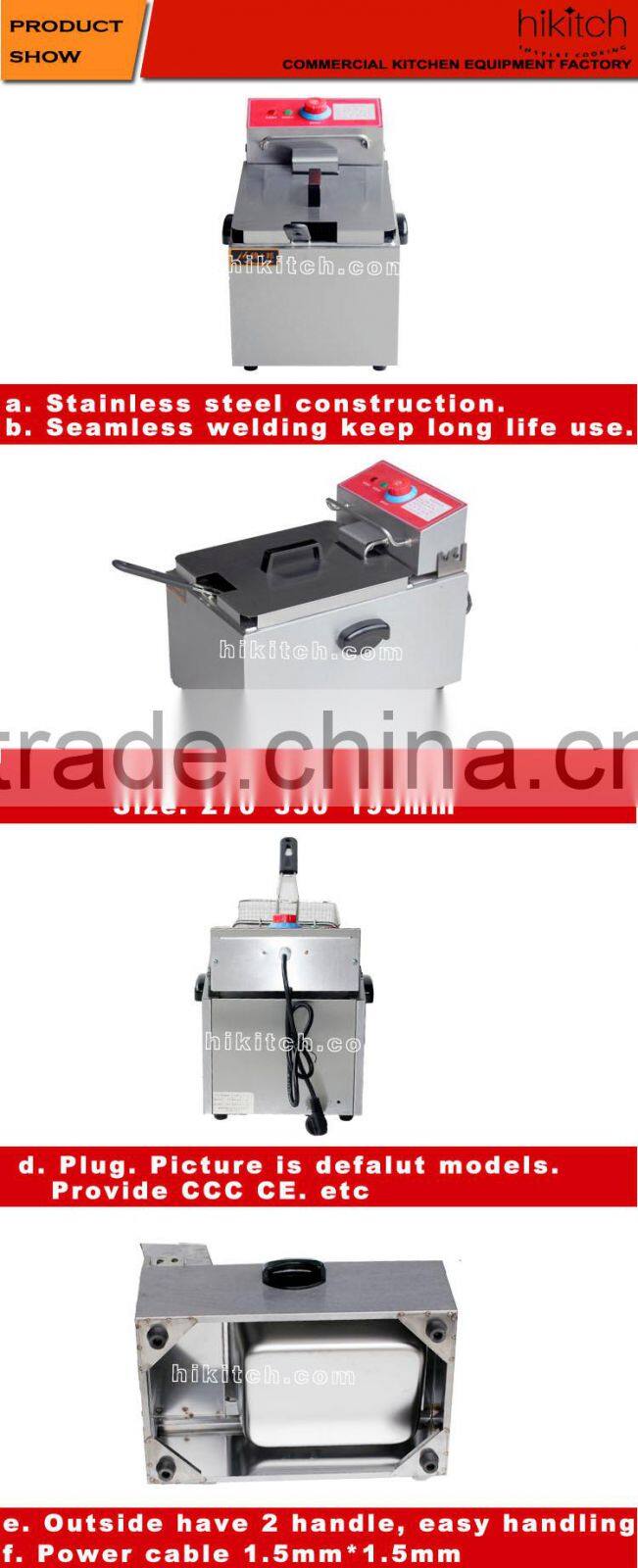 Red Stainless steel countertop electric cleaning deep fryer with thermostat in Guangzhou
