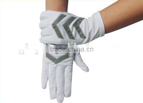 white guard gloves