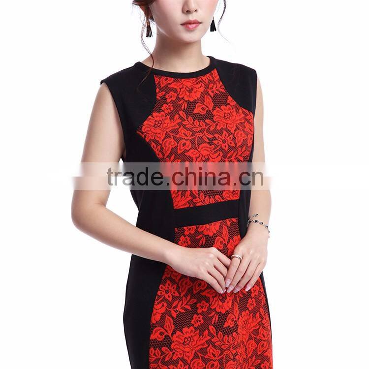 New lady dress in 2016 O-neck Long Mermaid beauty Cotton Prom Dress fashion