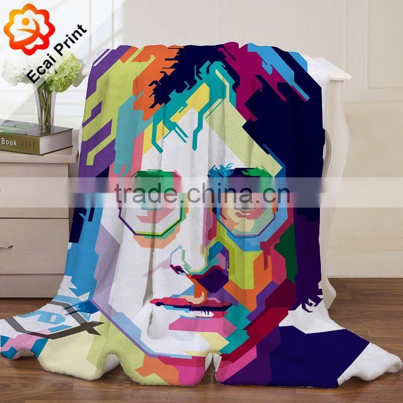 2016 latest customize digital printing polyester blanket