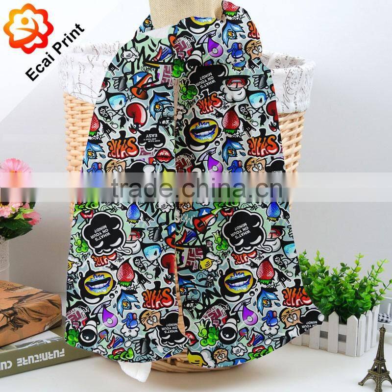 high quality newest design custom made digital printing winter scarf