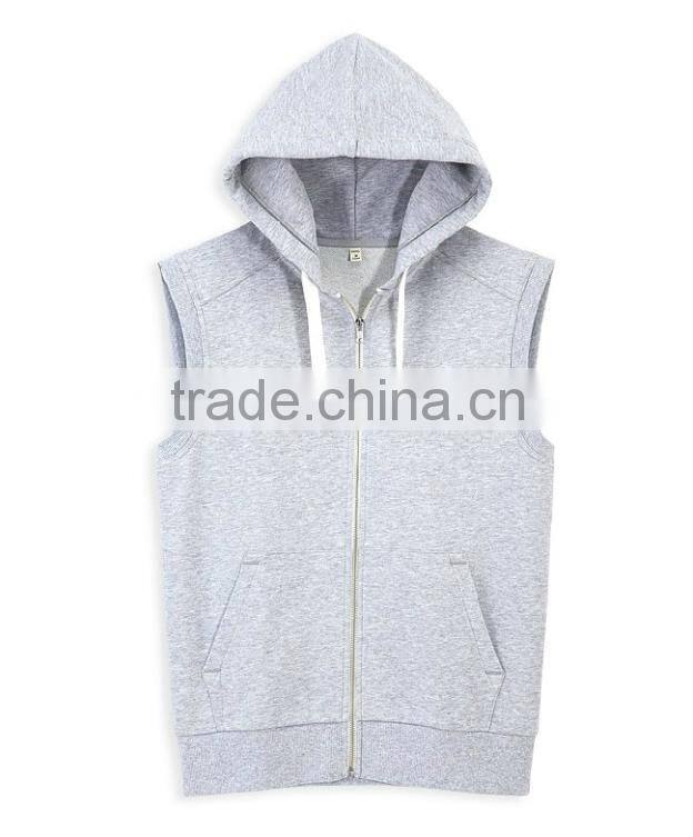 mens 100% cotton plain white short sleeve pullover hoodie