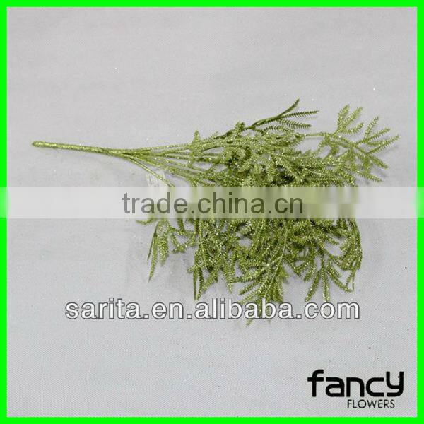 good material 7 branches green small artificial plants