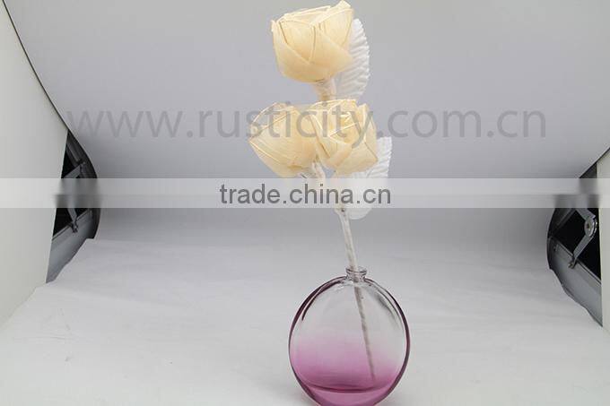 Fashion design customized oil diffuser shaped clear glass jar reed diffuser
