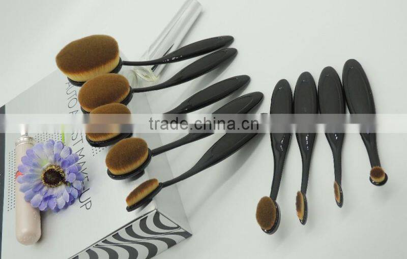 Hottest 9pcs toothbrush shape face founadtion brush set