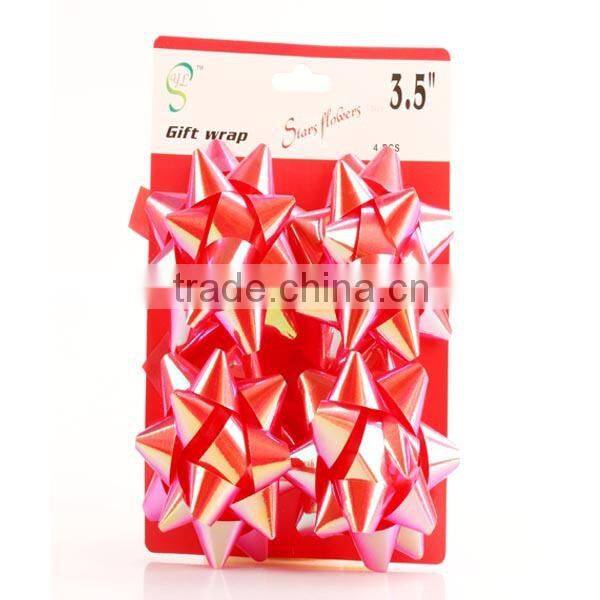gift packing star pvc glitter for christmas