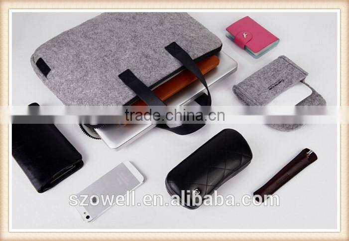 2014 Wholesale felt laptop briefcase with 2 piece