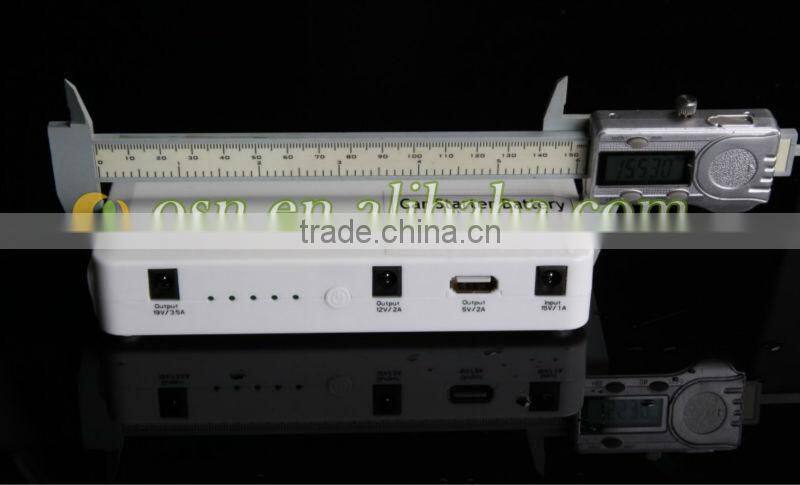 Hot sale new portable power bank 12V 2500mah small size easy carry for cars/iphone/ipad/laptop computers with flashlights