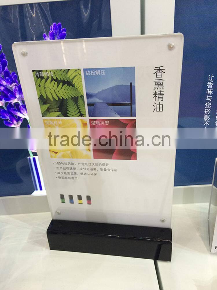 Custom size best selling products acrylic menu frame, a4 a5 Sign Holder