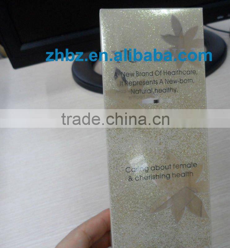 gold stamping pvc packaging box