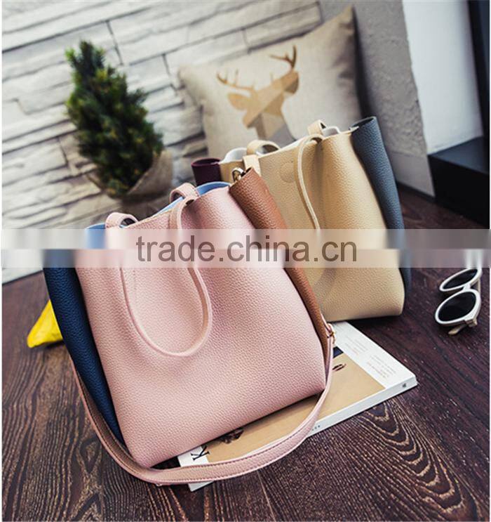 Latest college girls shoulder bags korean style ladys long strap hand bags