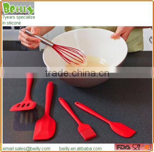 Hot Sale Heat-Resistant Silicone Cooking Utensils Set with stand & silicone kitchen