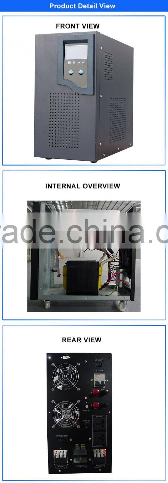 1KW-6KW, 12V/24V/48Vdc for Solar System Use, CE approved, pure sine wave power inverter