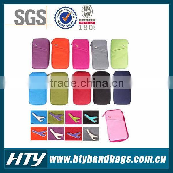 Various colors durable waterproof nylon passpart holder travel document