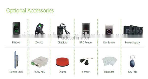 Inbio460 package A access controller with power supply metal box fingerprint access control board for 4 doors control system