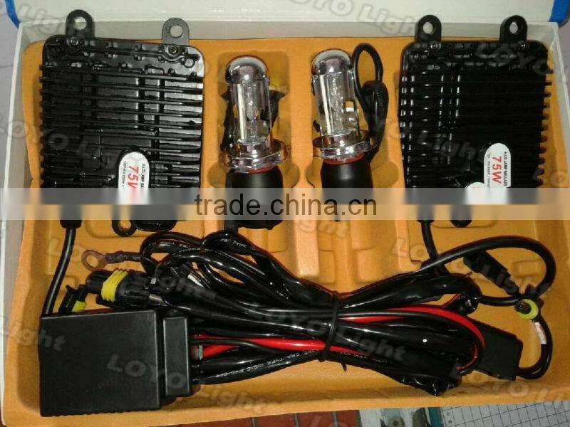 Best selling auto HID xenon kit H1, H3, H4, H7, H8, H9, H10, H11,75W hid kit