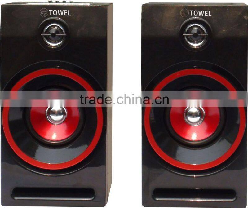 good price USB SD FM bluetooth radio speaker,2.0 active speaker subwoofer speaker