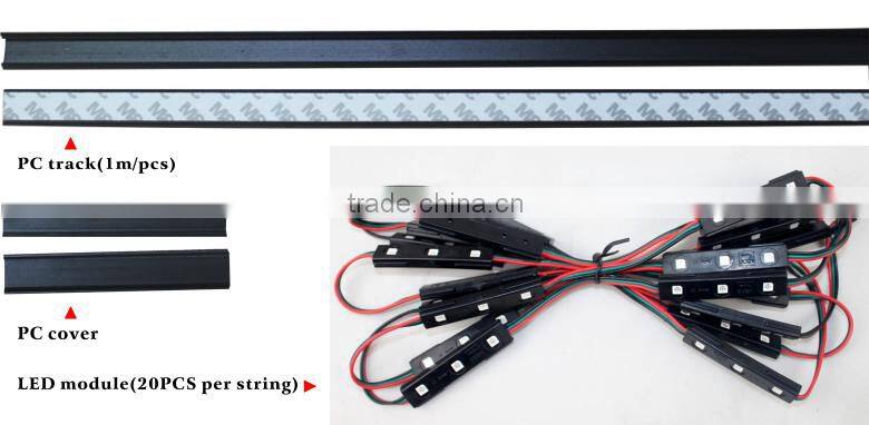 chasing color RGB LED window border for storefront decoration GLMD115L-UV