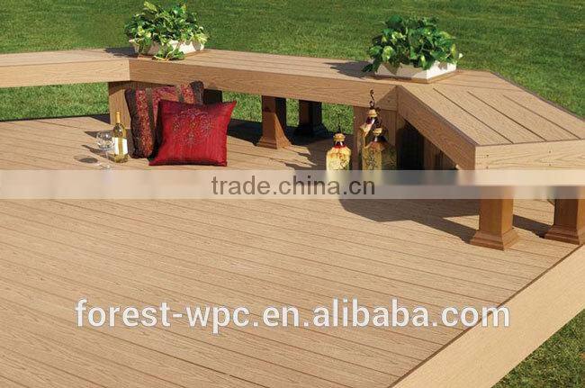 exterior wall decking China supplier wood plastic composite deck tiles