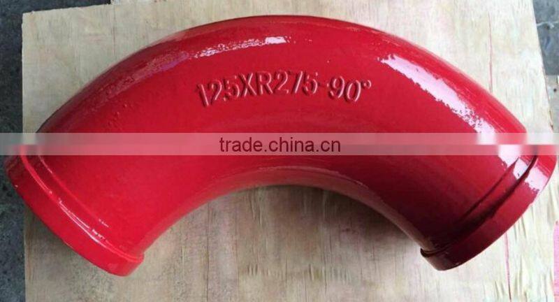 DN125* R275* 90 degree boom pump wear resistant elbow
