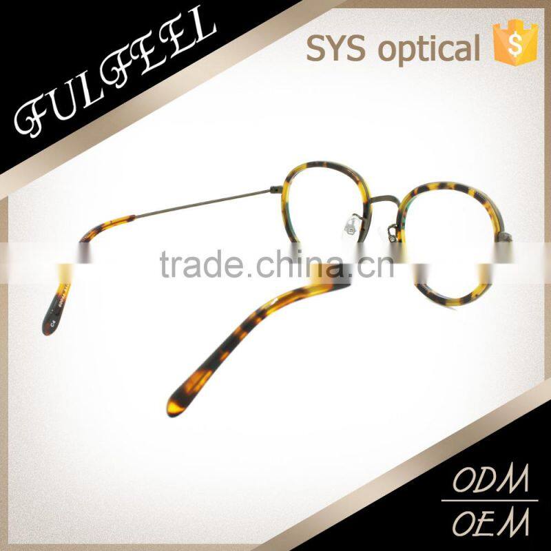 2016 Popular round shape mixed frame spectacles