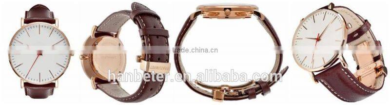 Classic uniform wares minimalist leather watches mens leather watch with japanese movement