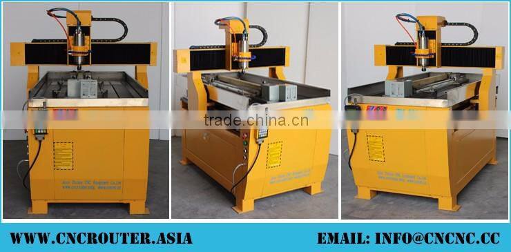 DSP Control Small Metal Engraving CNC 4 Axis 6090 With 2200W Stainless Steel Water Slot Rotary Axis X(600MM)*Y(900MM)*Z(150MM)