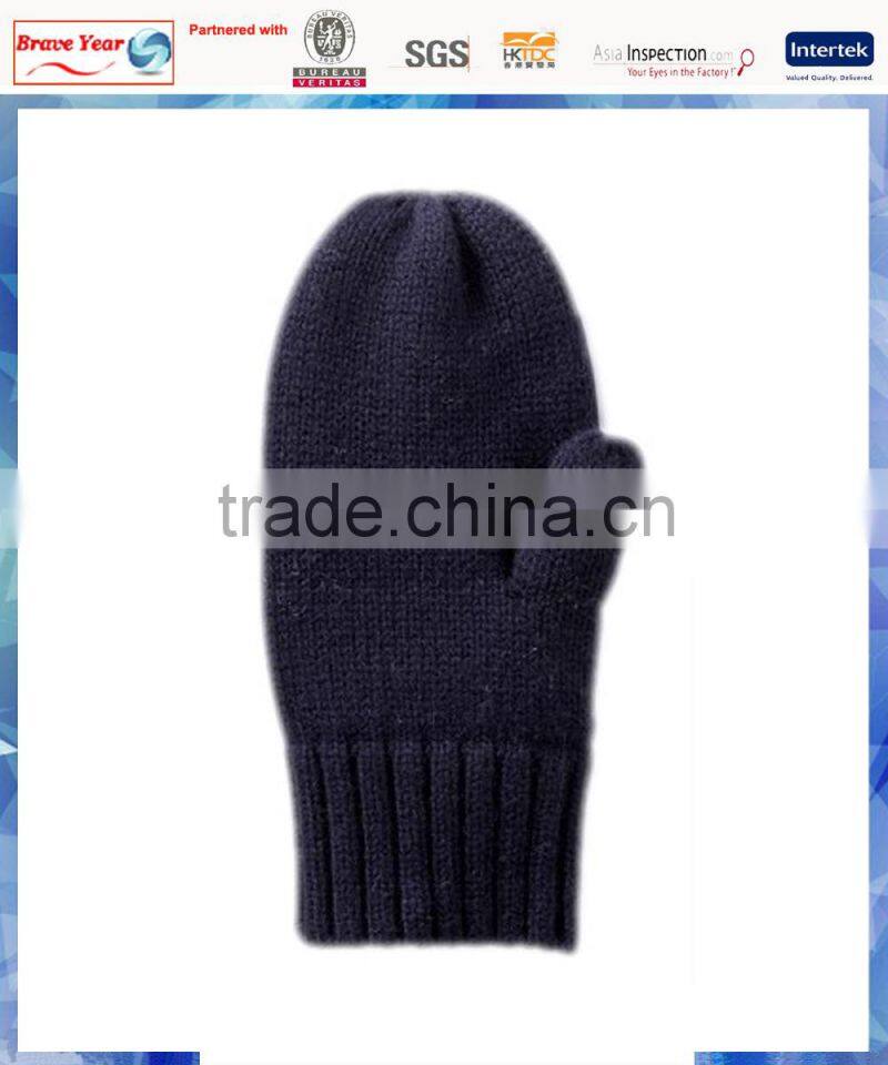 bird eyes knit girls gloves mitten with fleece lining